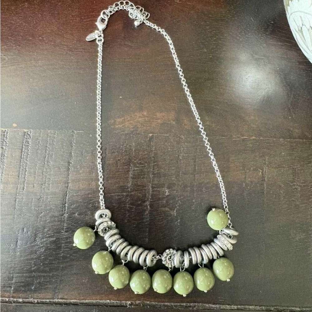 Lia Sophia Green Beaded Necklace